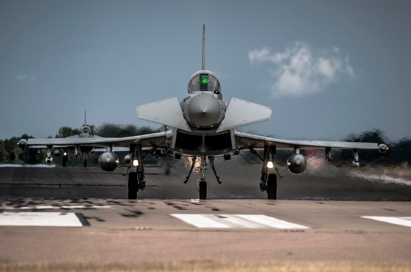 Illustration for article titled Photos: India's Su-30MKI Flankers Sparred With Royal Air Force Typhoons